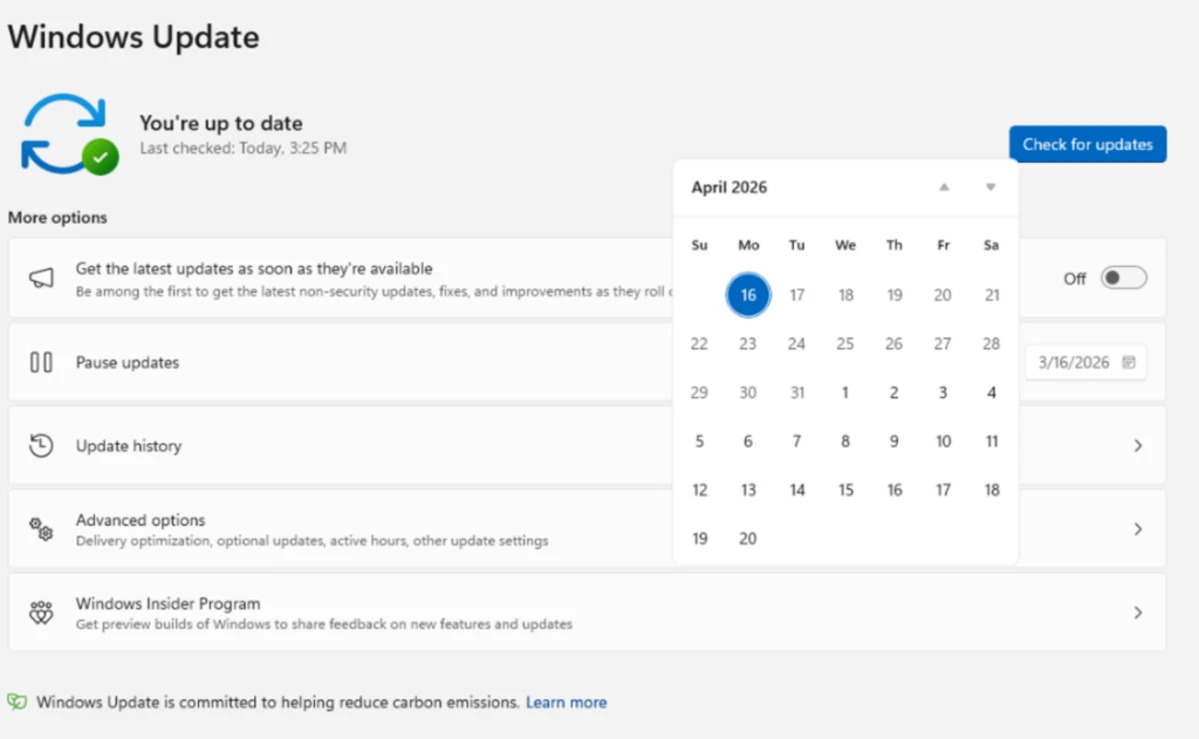 Windows 11: Người dùng có thể tạm dừng cập nhật vĩnh viễn, 35 ngày một lần